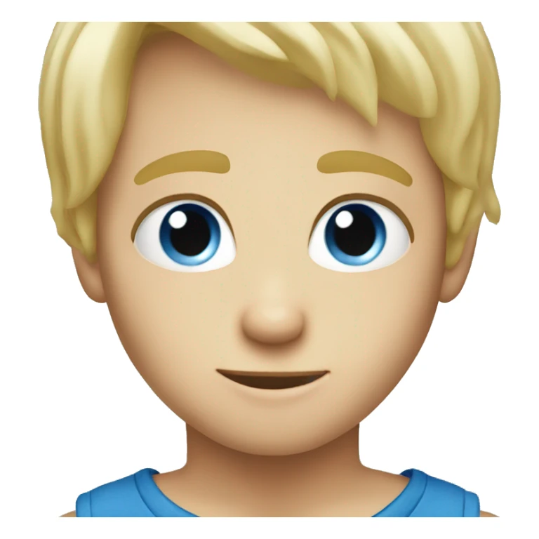 Blond hair eyes boy blue eyes sticker