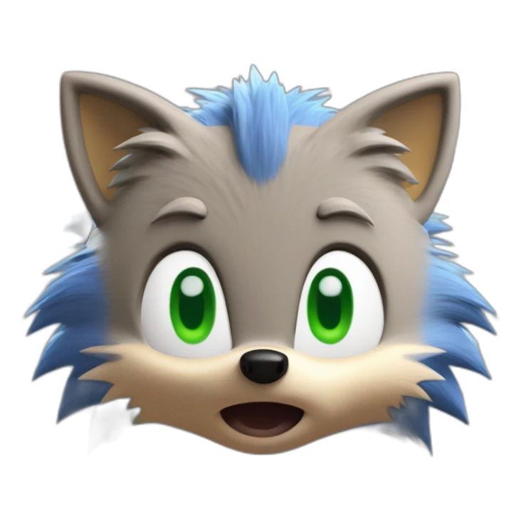 Sonic The Hedgehog from SEGA, Blue Fur with a green eyes, CGI ACCURATE sticker