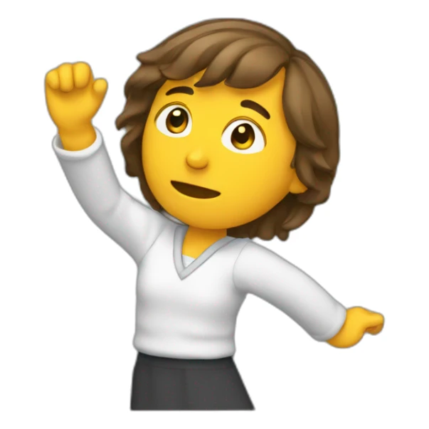 Une personne qui fait un dab sticker