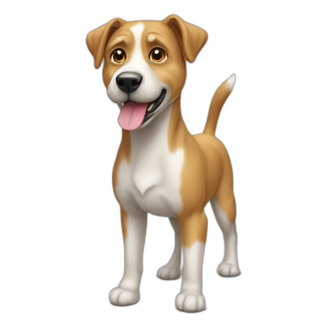 Un chien a cotée d'un cheval sticker