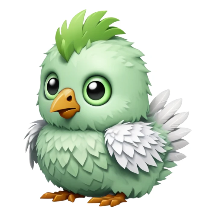 baby zombie on a tiny white chicken in Minecraft style sticker