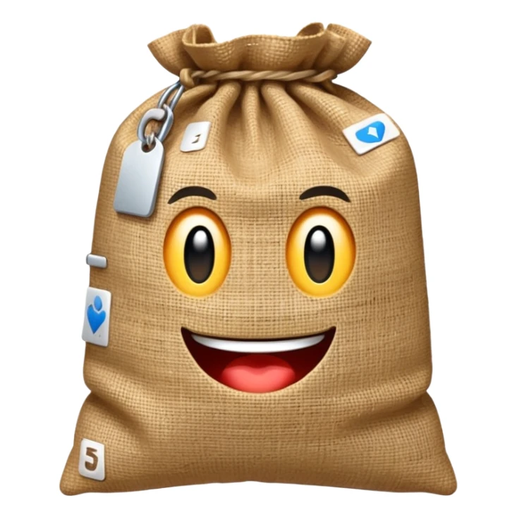 square sack of bag sticker