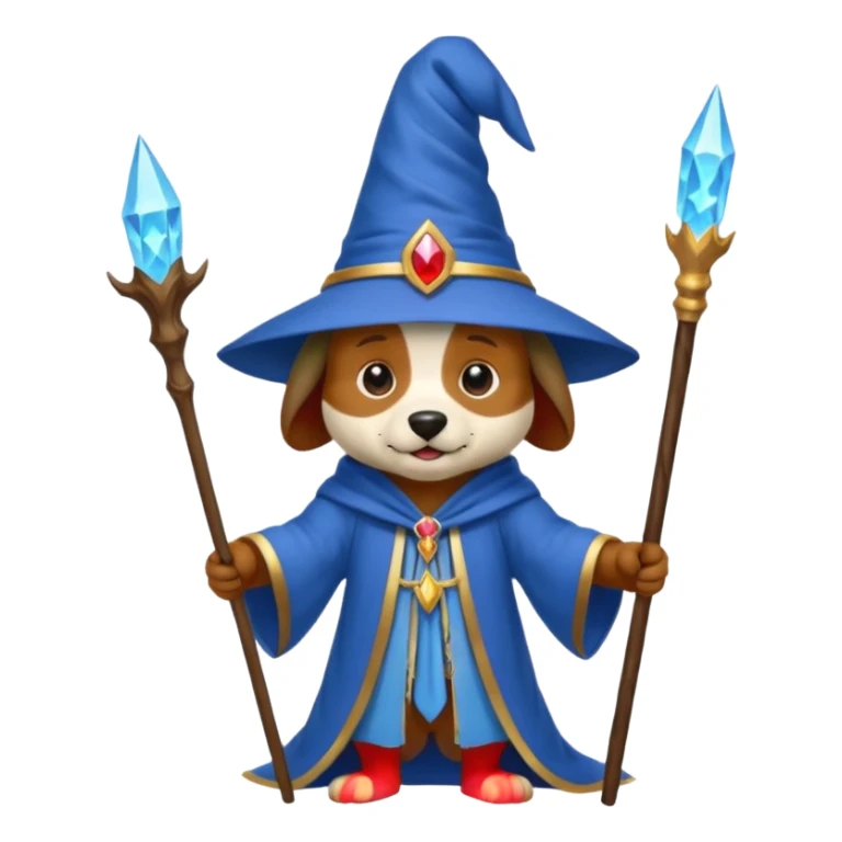 Dog wizard sticker