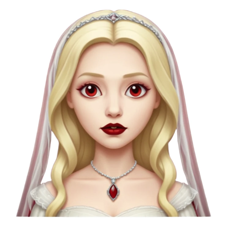 Bride of Dracula with long blonde hair sticker