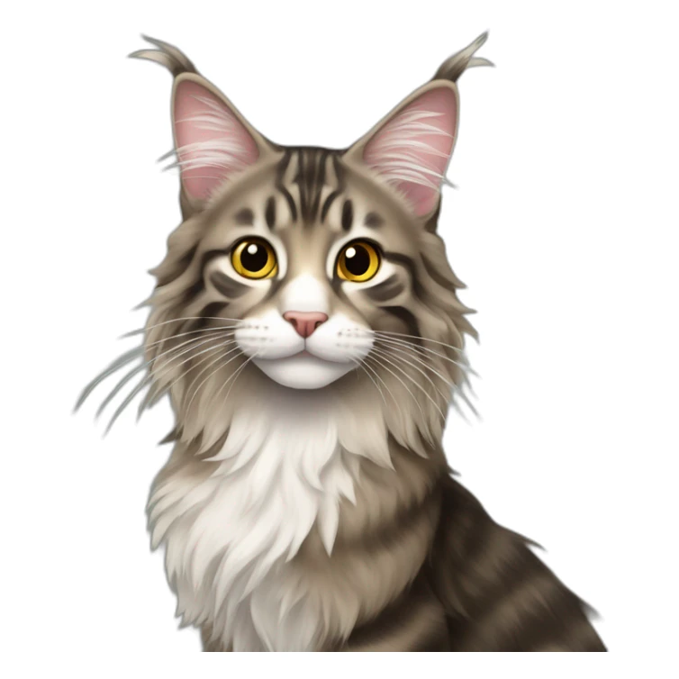 Maine coon cat tabby sticker