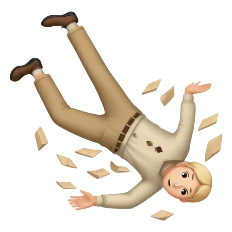 Falling on the floor but gender neutral sticker