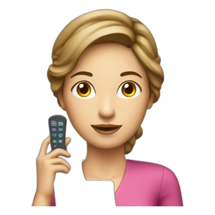 femme sur un canapé avec une telecommande dans les mains sticker