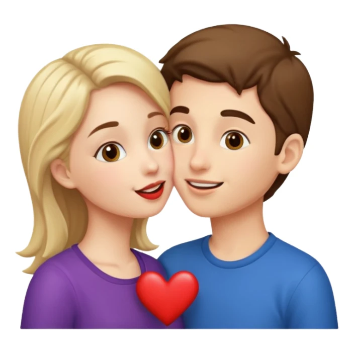 Love between a boy and girl kissing  sticker