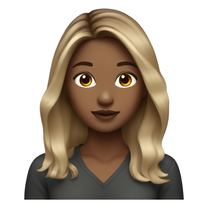 girl with brown / blonde balayage  hair  sticker