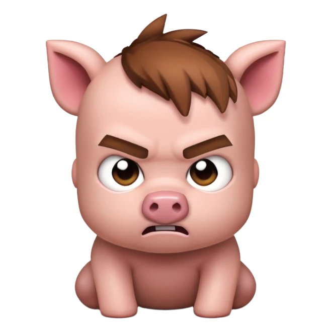 angry Minecraft baby Piglin sticker