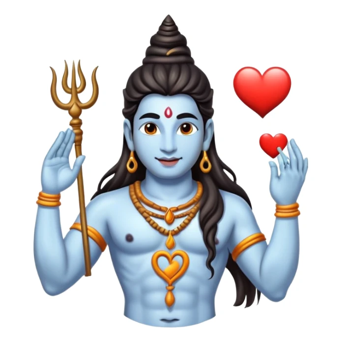 Hindu god shiva sending heart  sticker