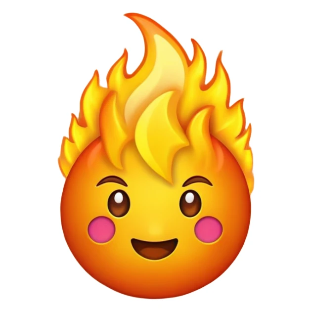 emoji de fuego sticker