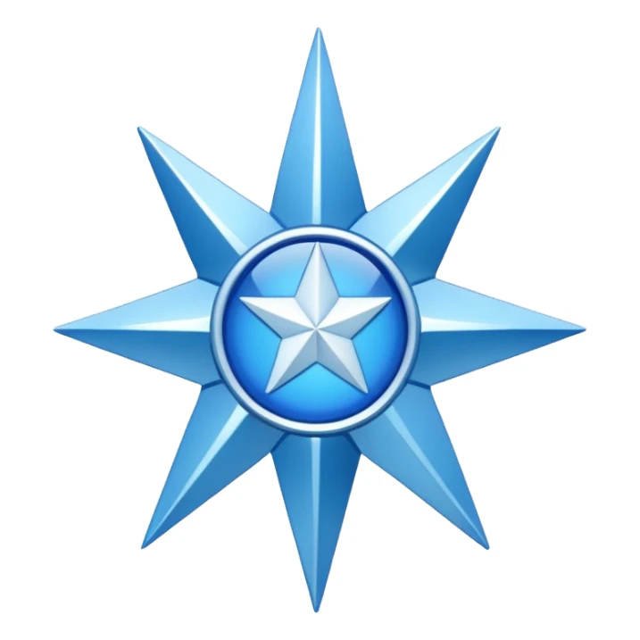 blue verified symbol with white tick in center, 12 corner shape sticker