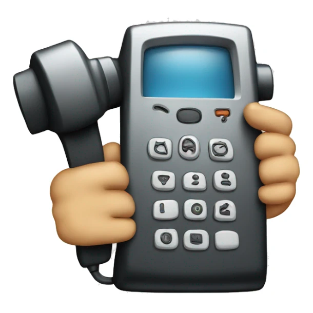 woman showing big phone sticker