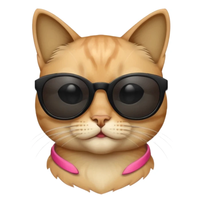 EMOJI GATO CON LENTES NEGRO DE SOL sticker