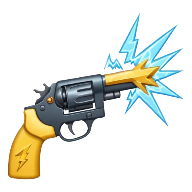 give me a gun which has lightning and thunder in it 
 sticker
