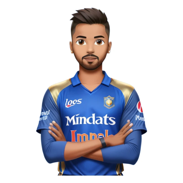 Hardik Pandya in Mumbai Indians IPL 2025 team sticker