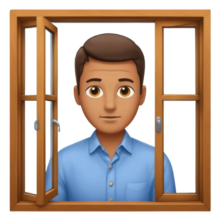 man in the window sticker