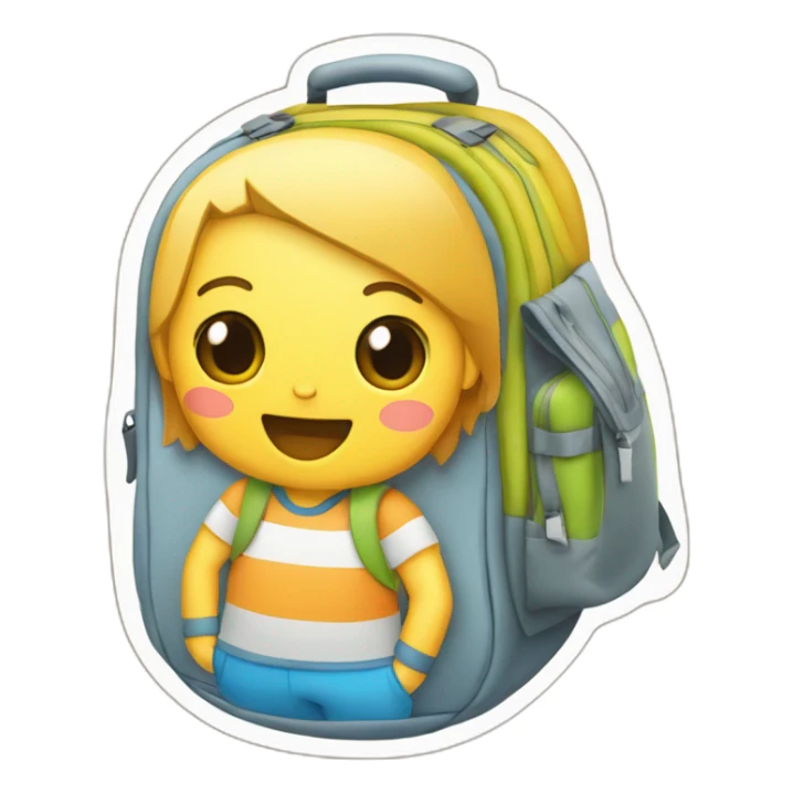 mochila viajera de la salud sticker