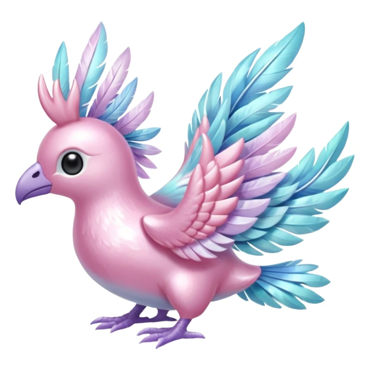 Shiny pastel feathery tropical exotic shimmering silky smooth soft flurry Diancie-Palkia-Amaura-Aurorus-aesthetic-fusion sticker