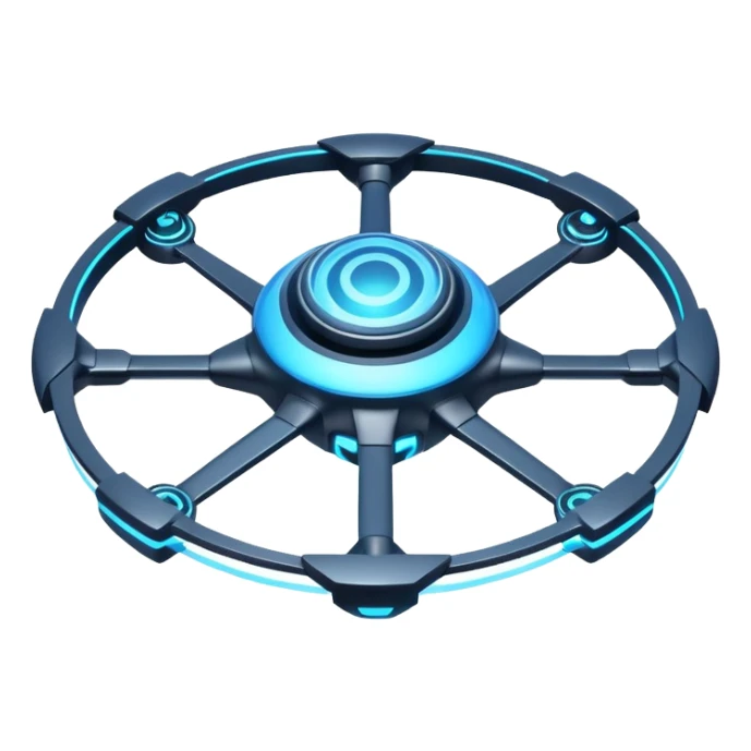 advanced space survey drone object icon, sleek sci-fi drone with holographic scanner, neon blue energy ring, futuristic tech details, 3D cartoon, mobile game icon style, centered, clean background, no text, no watermark
 
 sticker