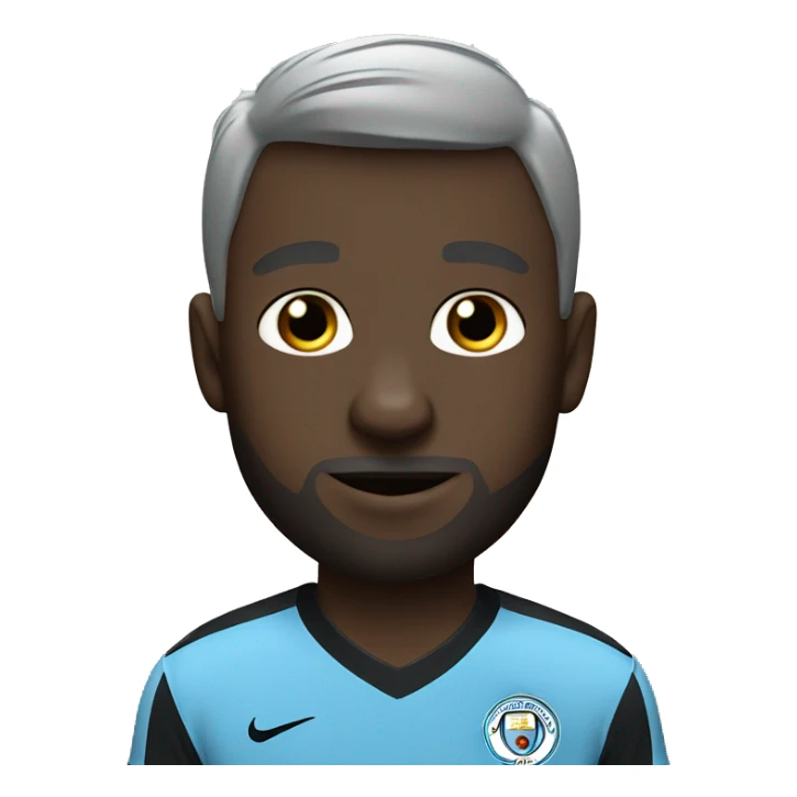 black cat in a man city shirt sticker