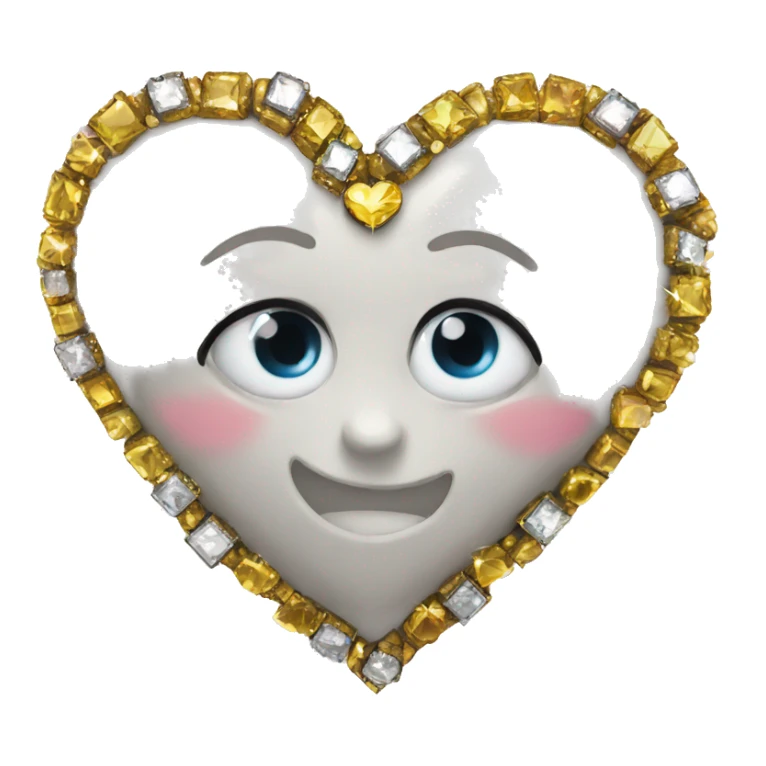heart with bling sticker