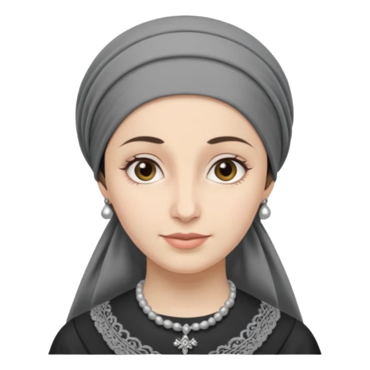 orthodox jewish woman greyscale with tichel turban circa. 1890 sticker