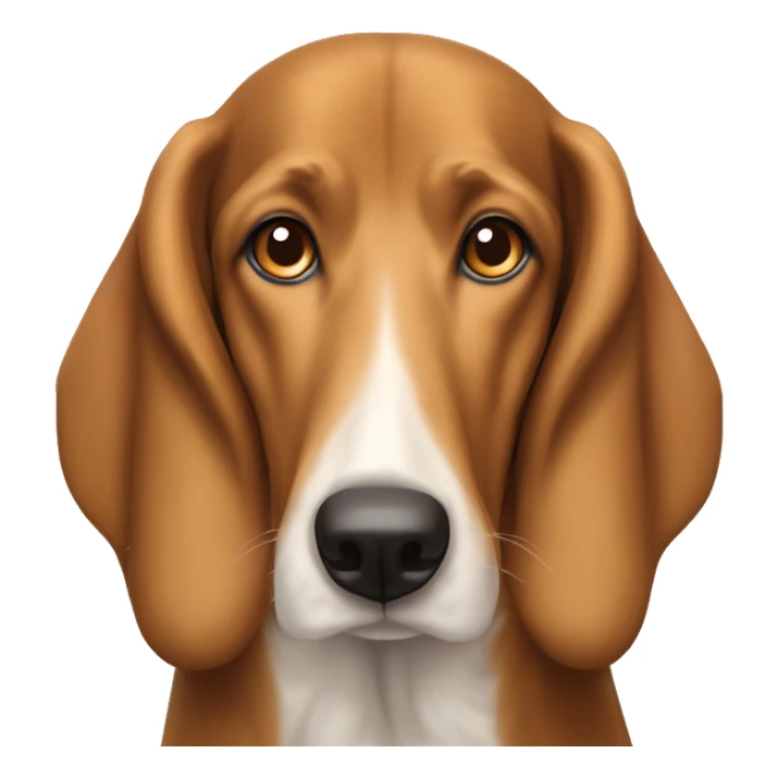 light brown coonhound mixed with a collie with a long nose and brown eyes sticker