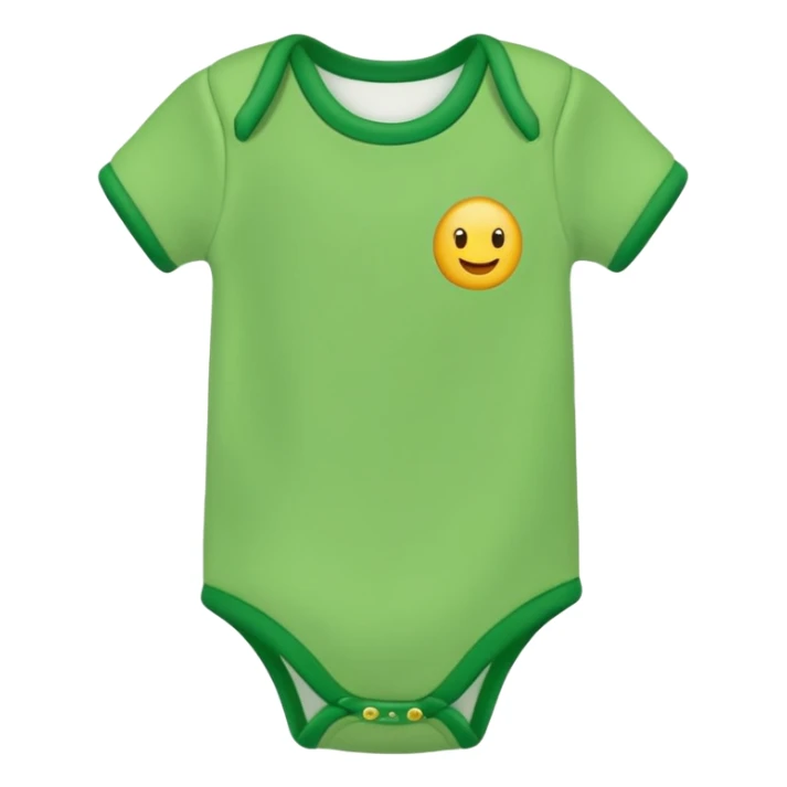 
Plain green baby’s onesie shirt sticker