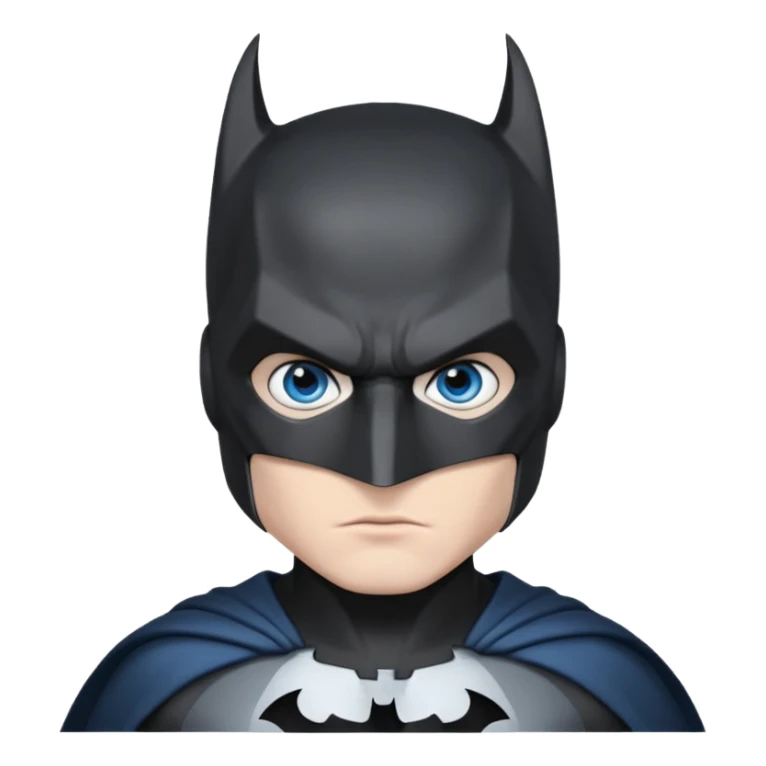Batman with blue eyes, black and gray outfit sticker