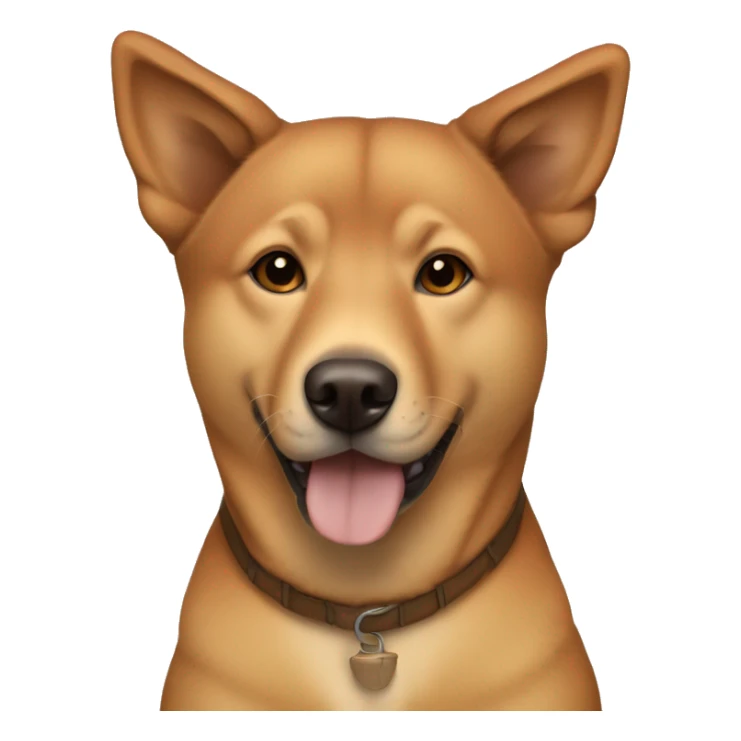 All brown Jindo dog with tortoise shell coloring, without any white fur sticker