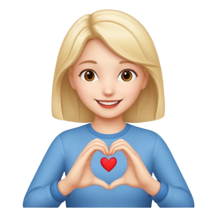 Heart hand girl  sticker