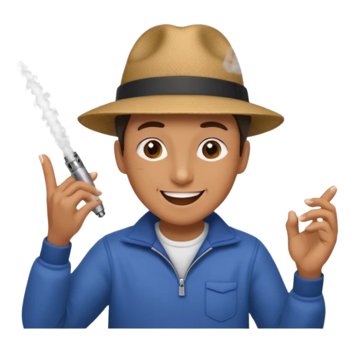 Vape dancing like a kid and happy sticker