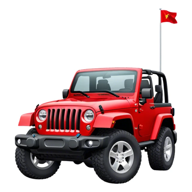 Jeep Wrangler - Jeep (Model Year: 2022) (Iconic colour: Red) sticker