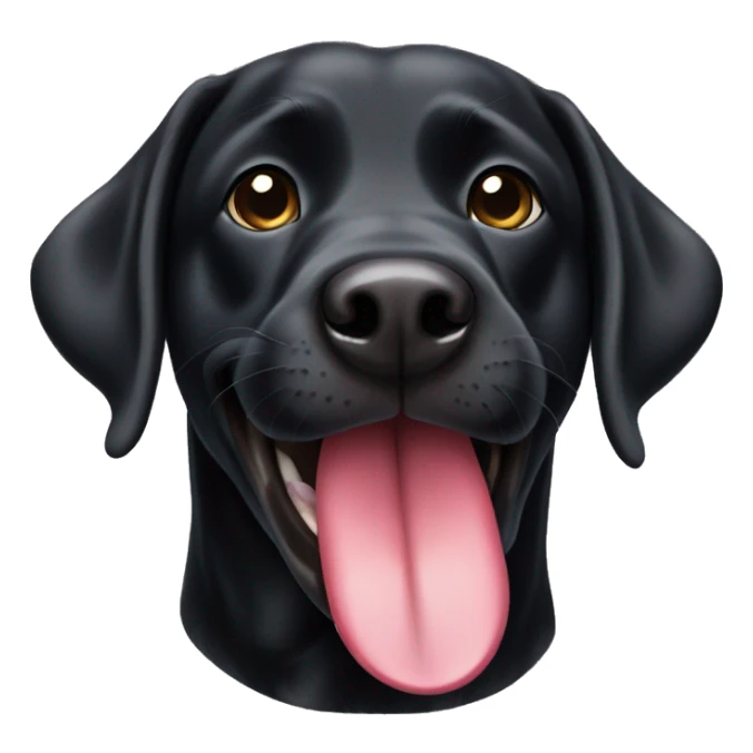 black labrador with tongue sticking out  sticker