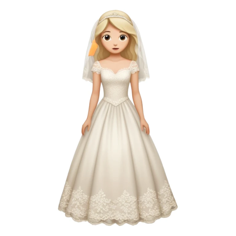 woman teared wedding dress standing on foot sticker