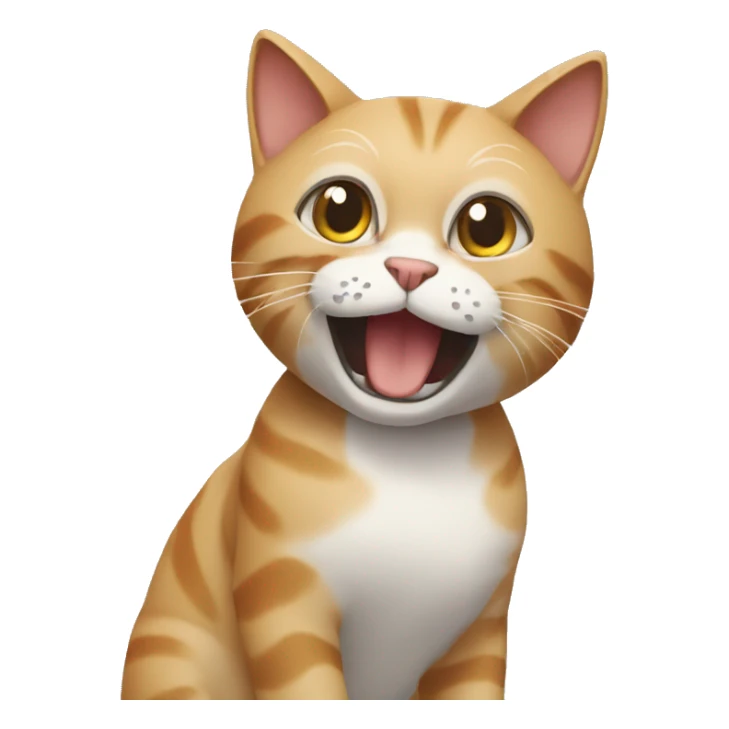 cat who shoves his back sticker