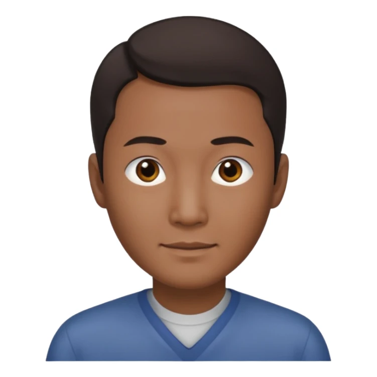 Receding hairline midpart Asian man. sticker