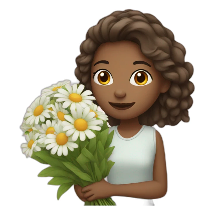 girl with bouquet sticker