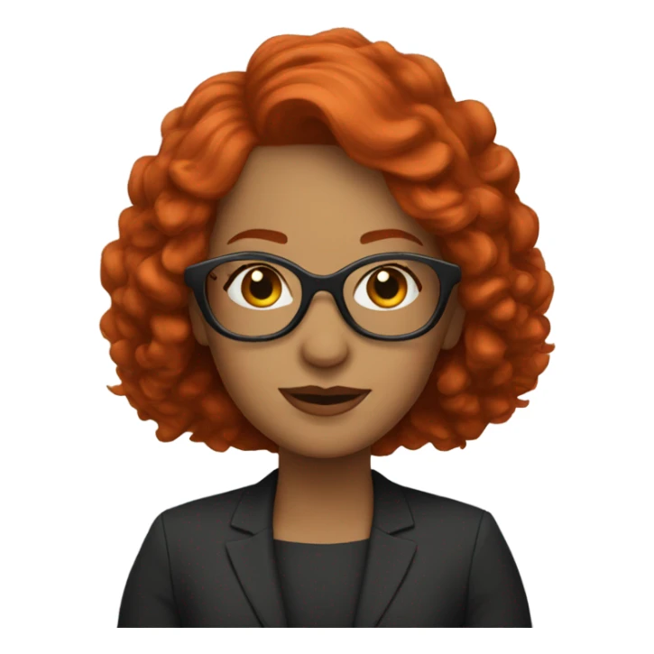 red hair lady with cool glasses on sticker