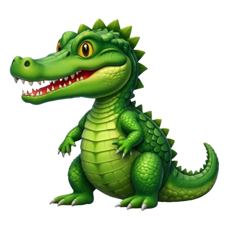full body of alligator, front view sticker