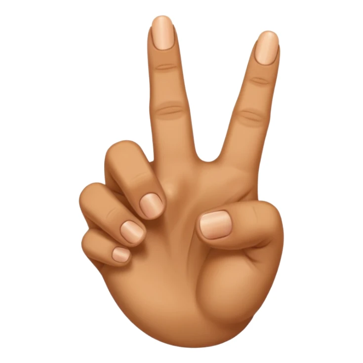 The emoji is simply the middle finger down and the hand open sticker