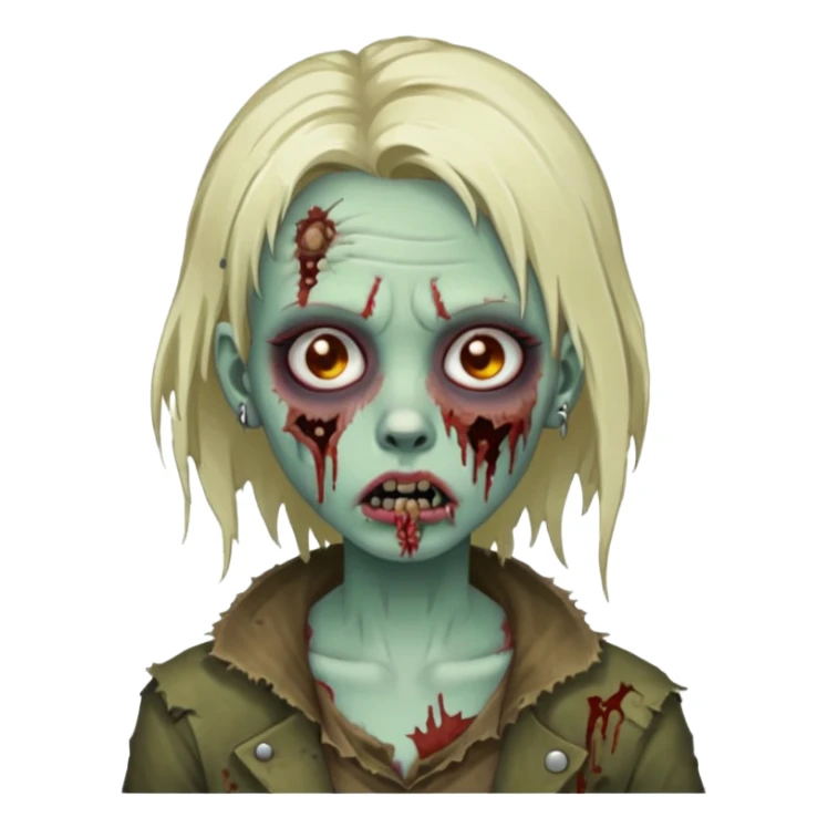 Zombie girl with a septum piercing sticker