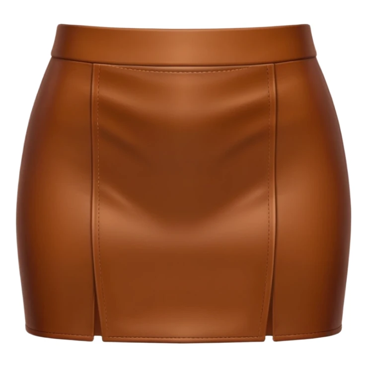 brown leather tight skirt emoji sticker
