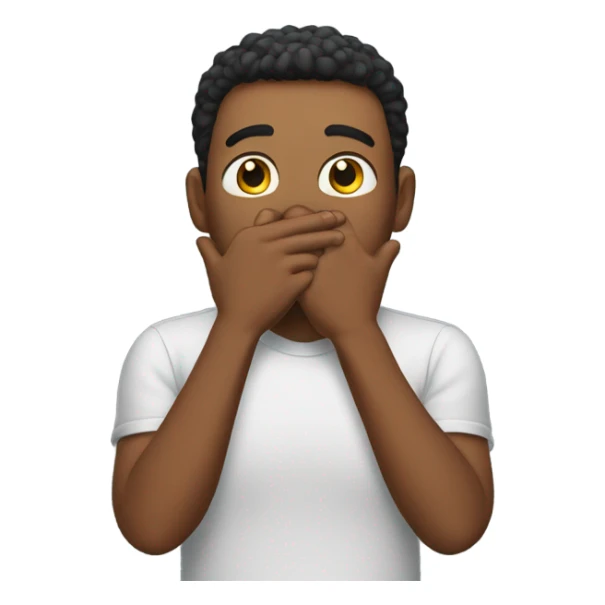 the guy put his hand over his mouth sticker