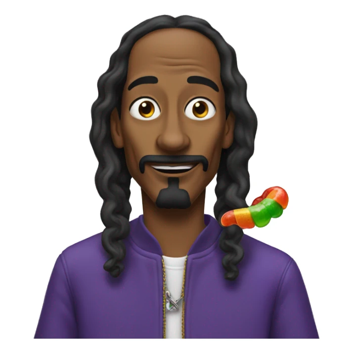 Snoop dog eating gummy worms  sticker