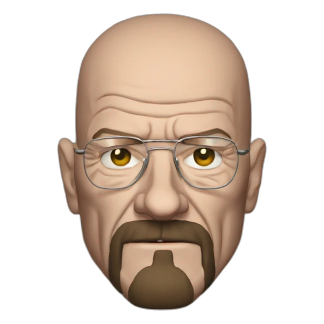 walter white pelado y llorando sticker
