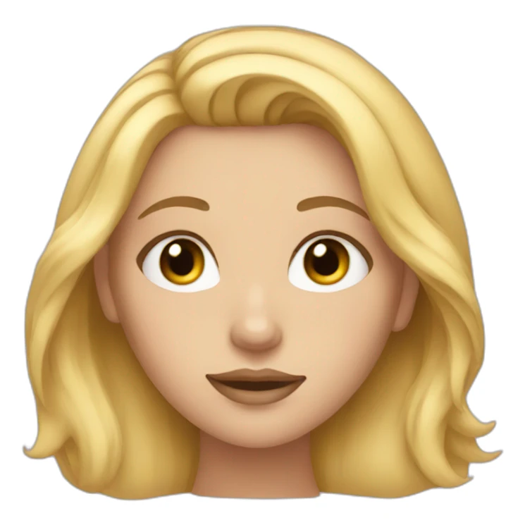 girl with blond hair and long lashes sticker