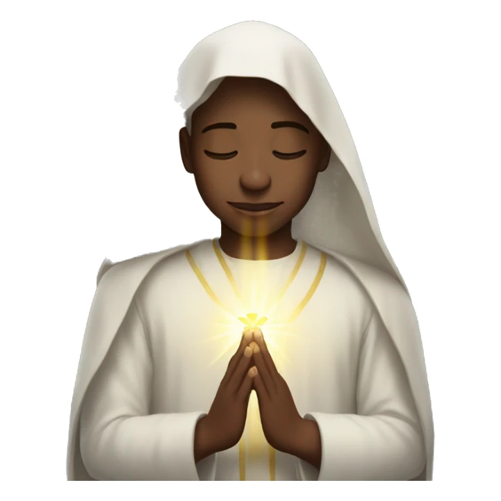 white people pray to the rays of lights sticker